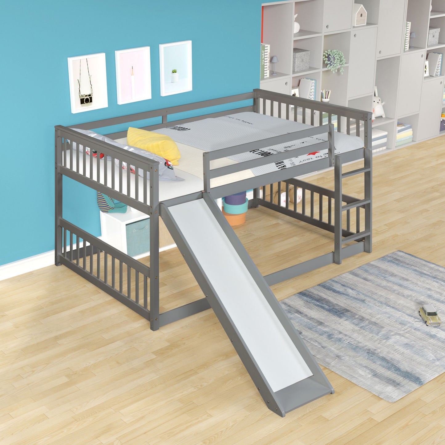 1 Full over Full bunk bed with Slide